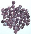 50 8mm Amethyst Givre Glass Heart Beads